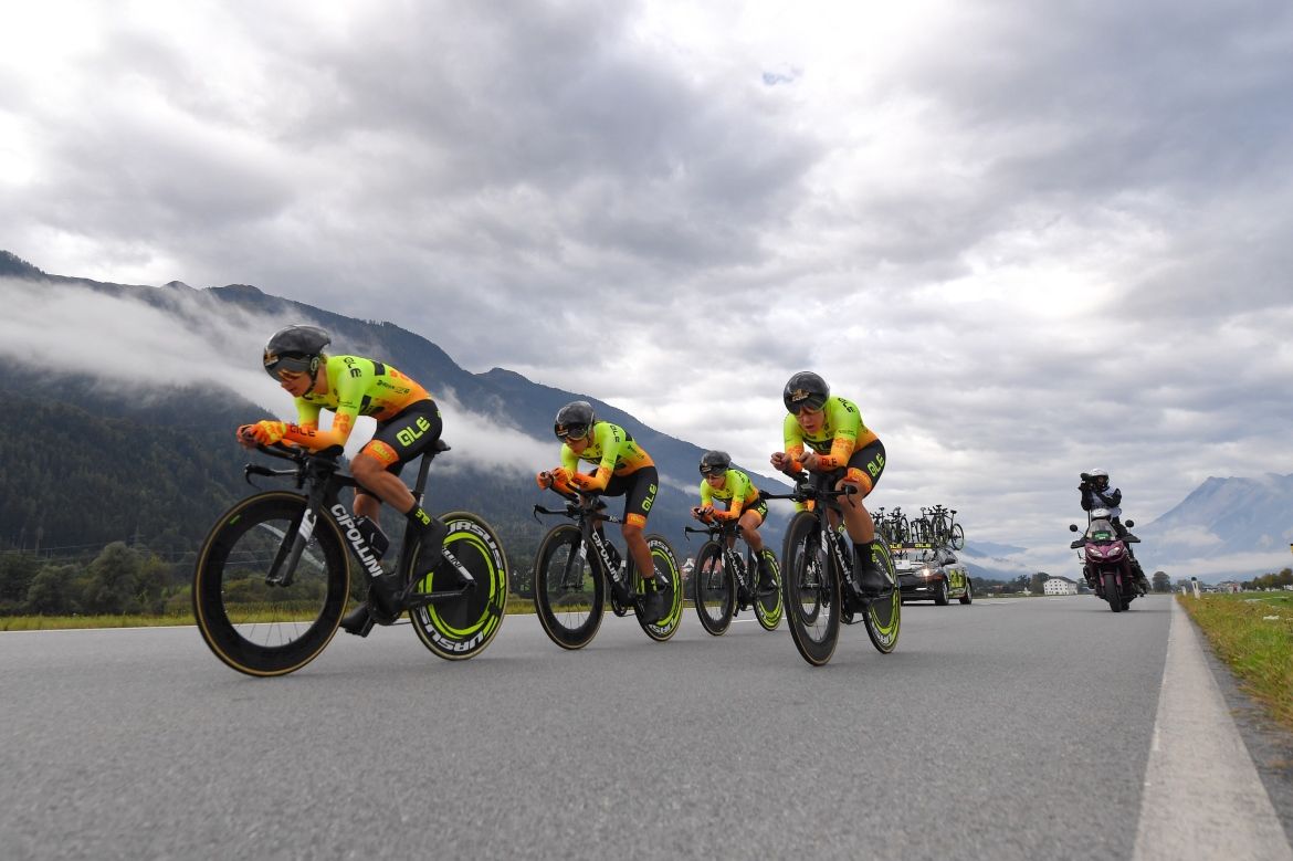 Ale Cipollini on the road in Innsbruck.