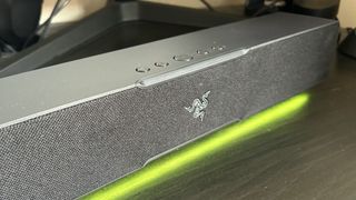 Razer Leviathan V2 X soundbar on desk