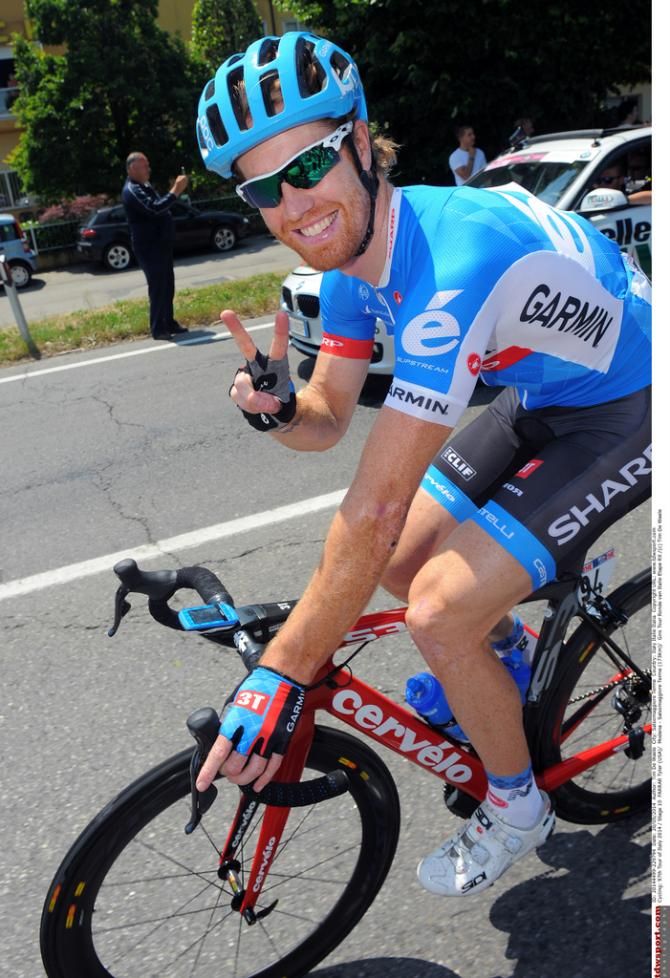 Tyler Farrar all smiles but his day ended badly with a crash