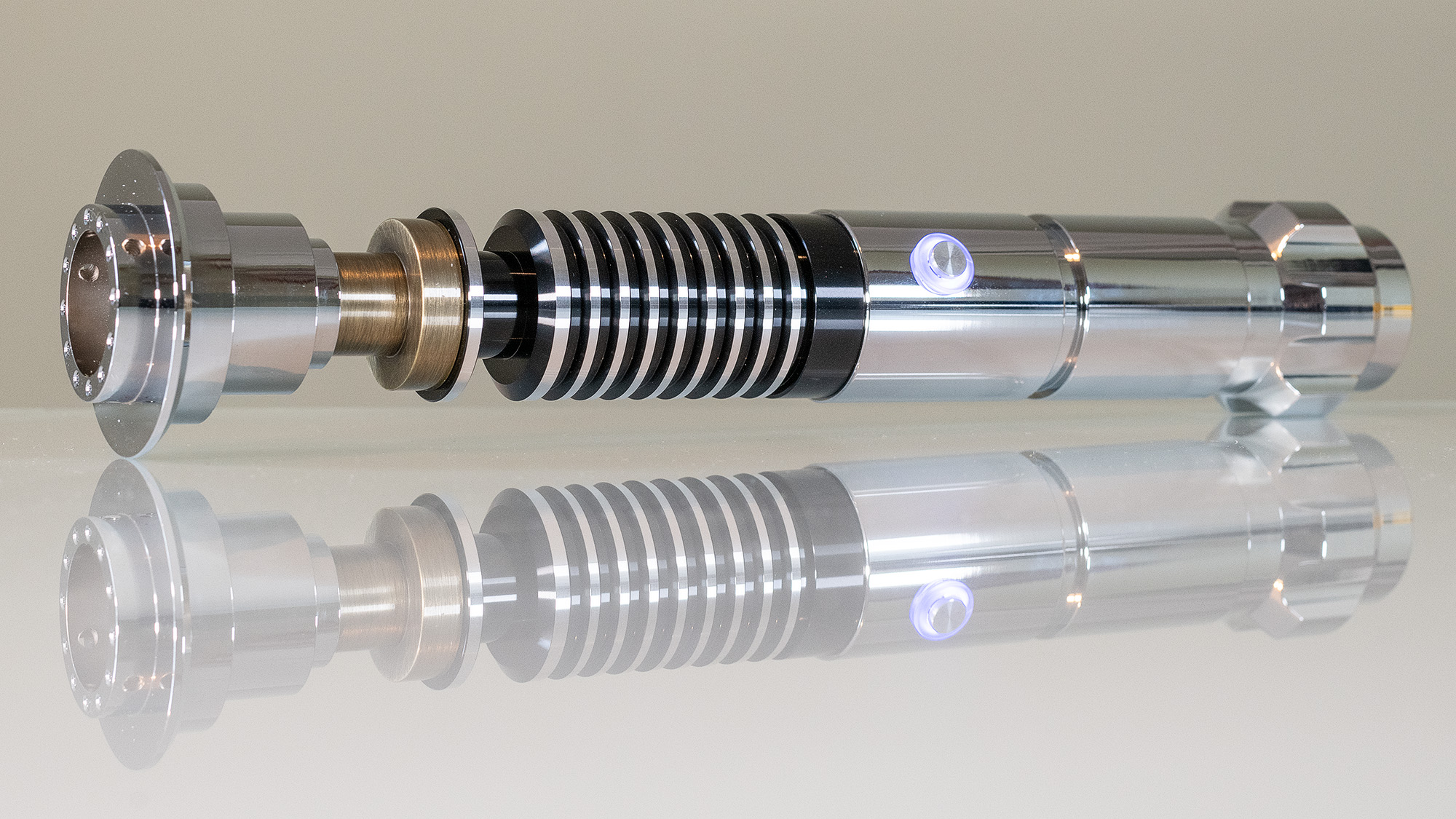 The SabersPro Luke lightsaber hilt against a neutral background.