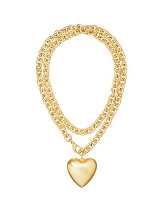 The Puffy Heart Necklace in Gold