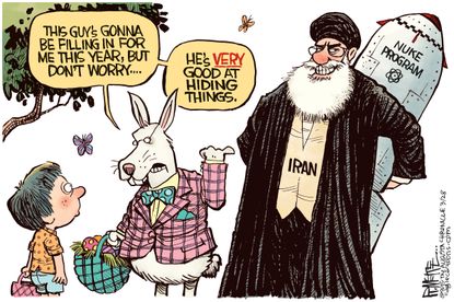 Political cartoon World Iran Easter