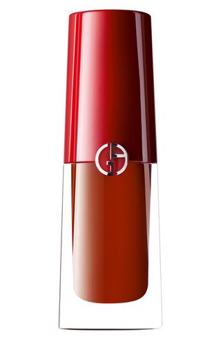 red Giorgio Armani Lip Magnet Liquid Lipstick on a white background