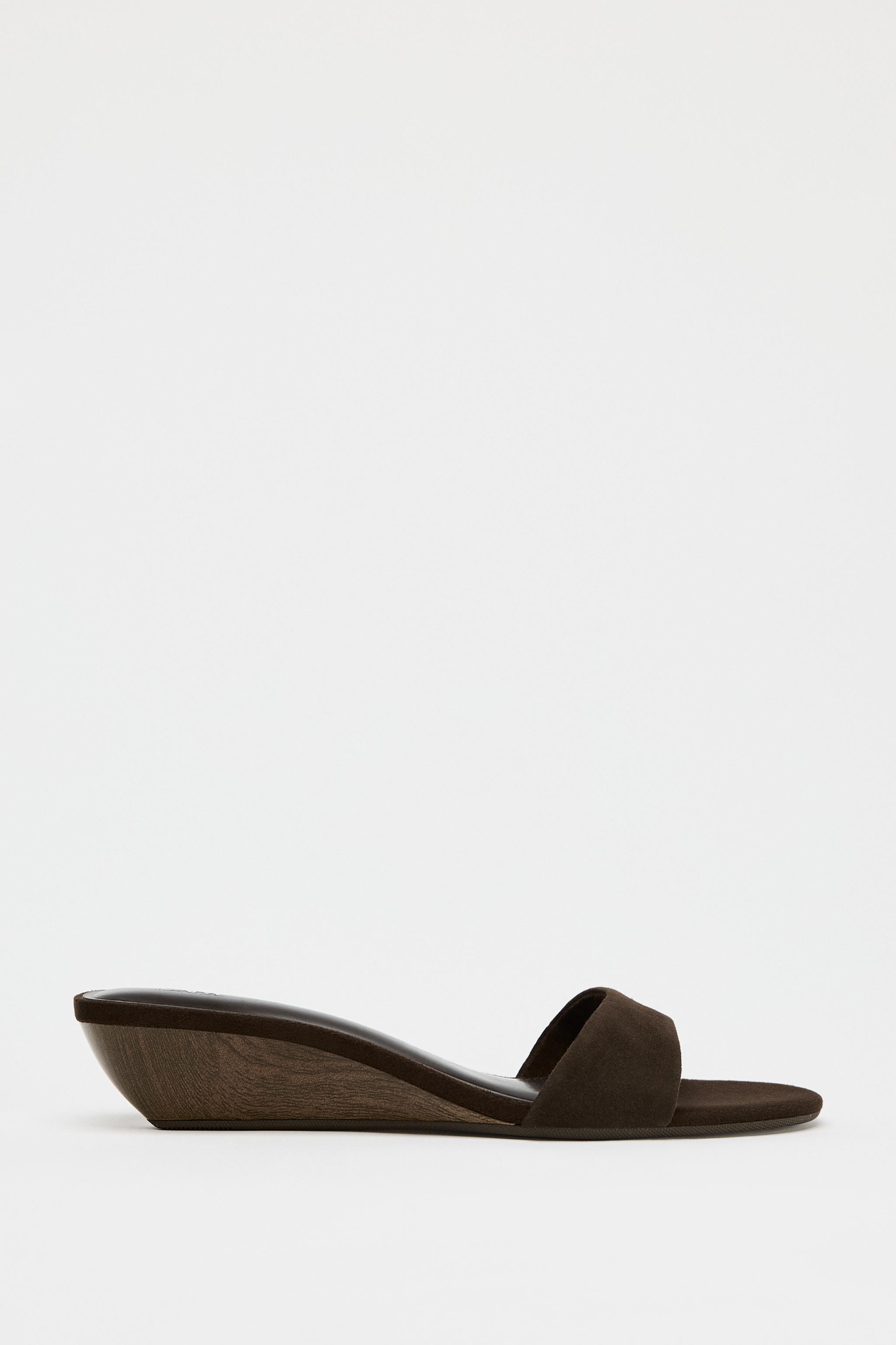 Suede Wedge Sandals