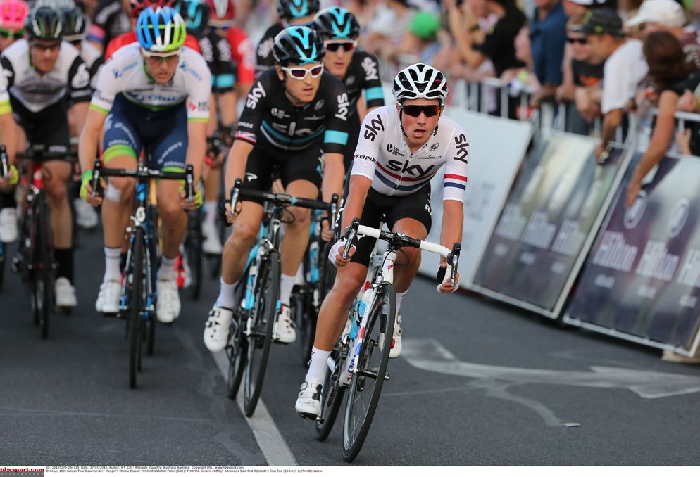 Peter Kennaugh on the front at the Down Under Classic