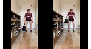 Spartan HIIT home workout: bent over row