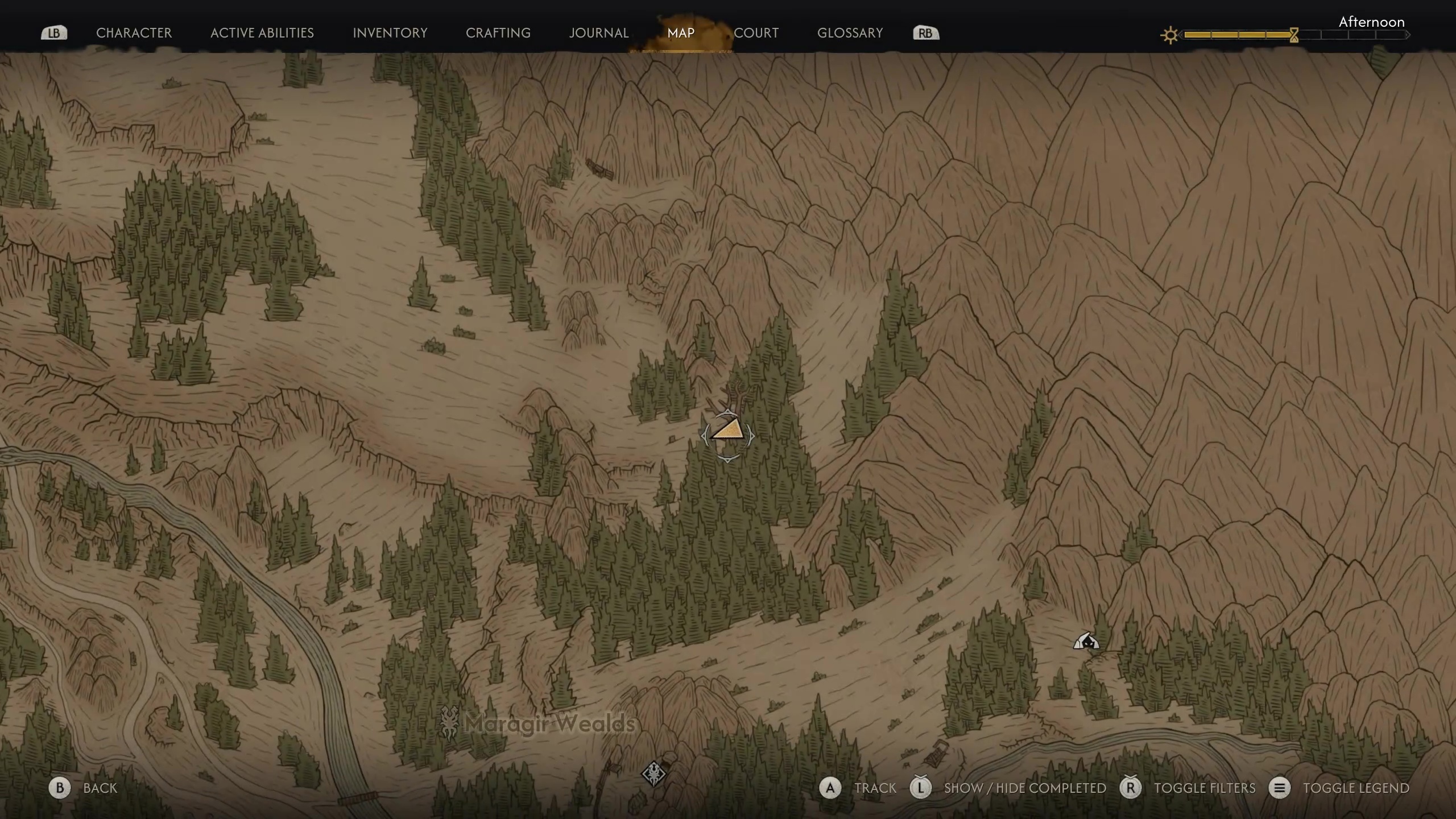 Northeast location of the Sword Shard in The Blood of Dawnwalker