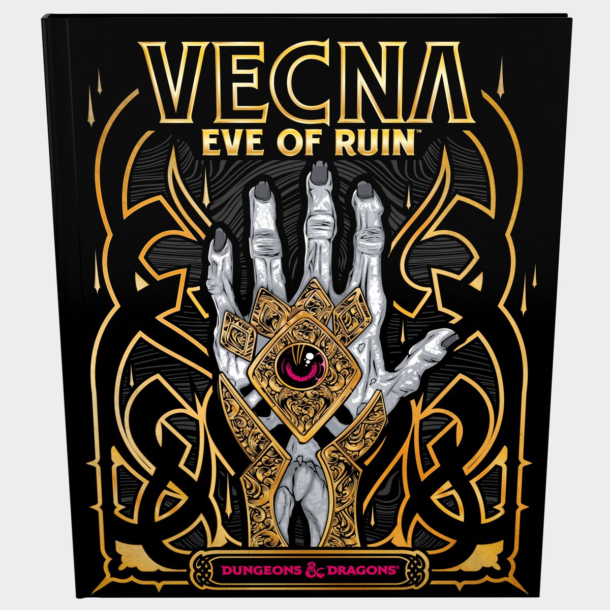 Vecna: Eve of Ruin book covers, front and back, on a plain background