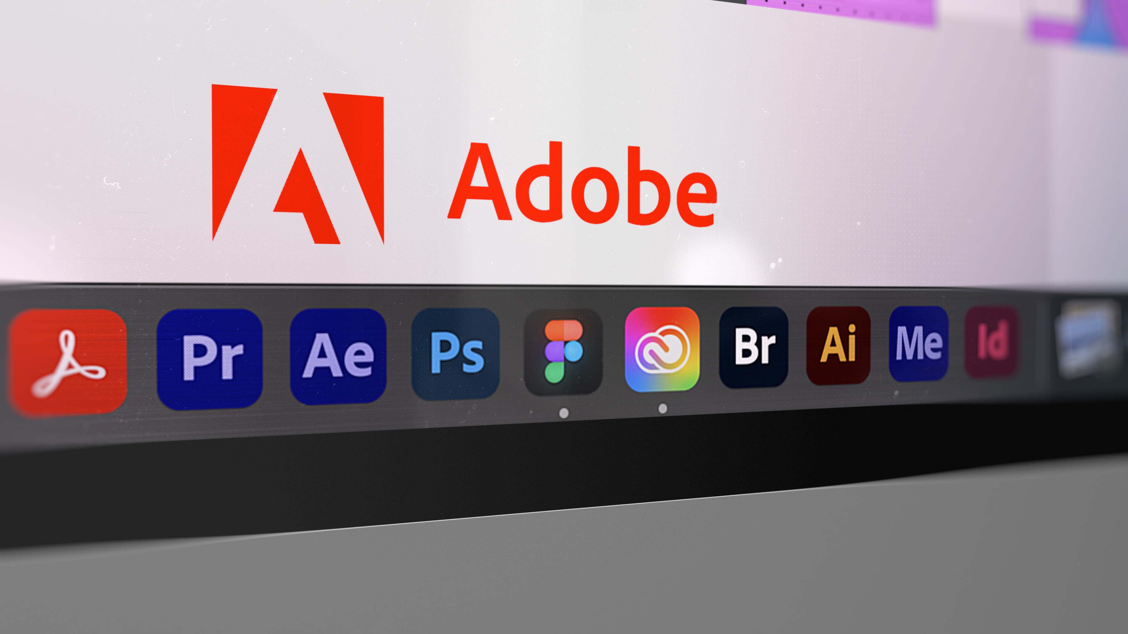 Adobe logo and Adobe app icons