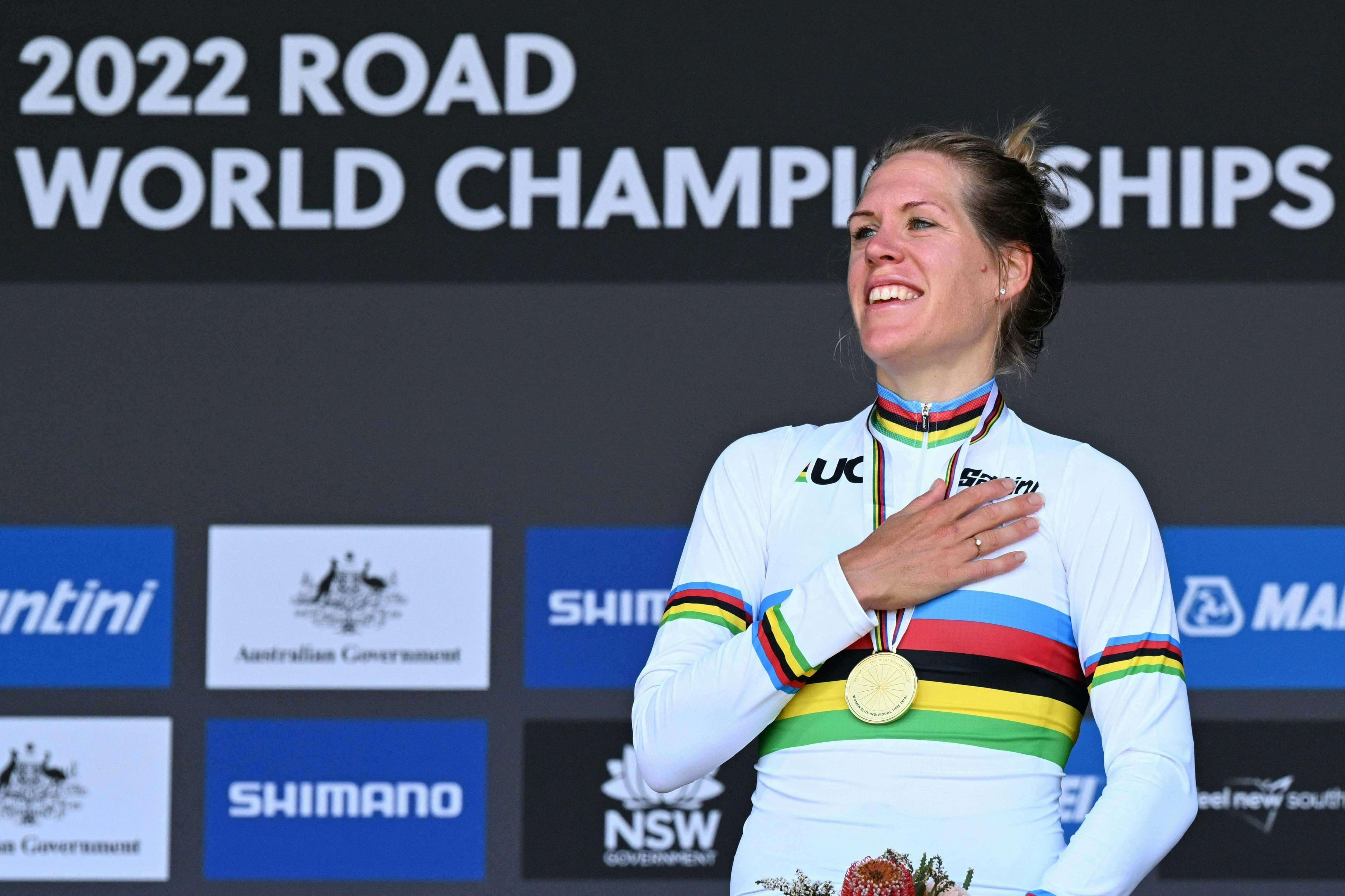 Ellen van Dijk at the road world championships