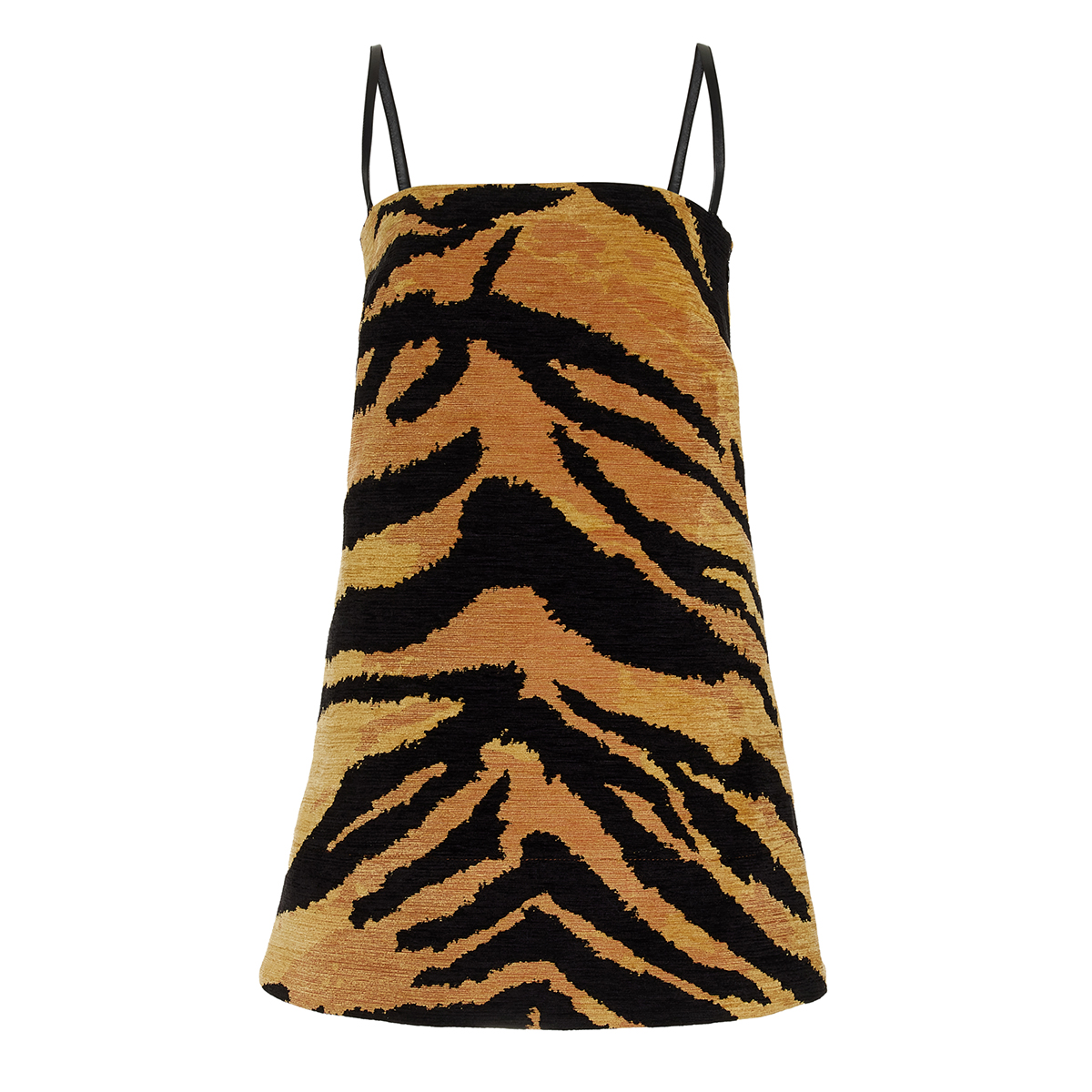 Chenille Tiger-Jacquard Mini Dress