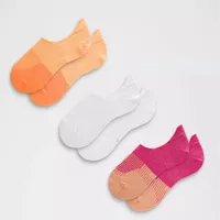 Lululemon Women's Power Stride No-Show Socks with Active Grip 3 Pack