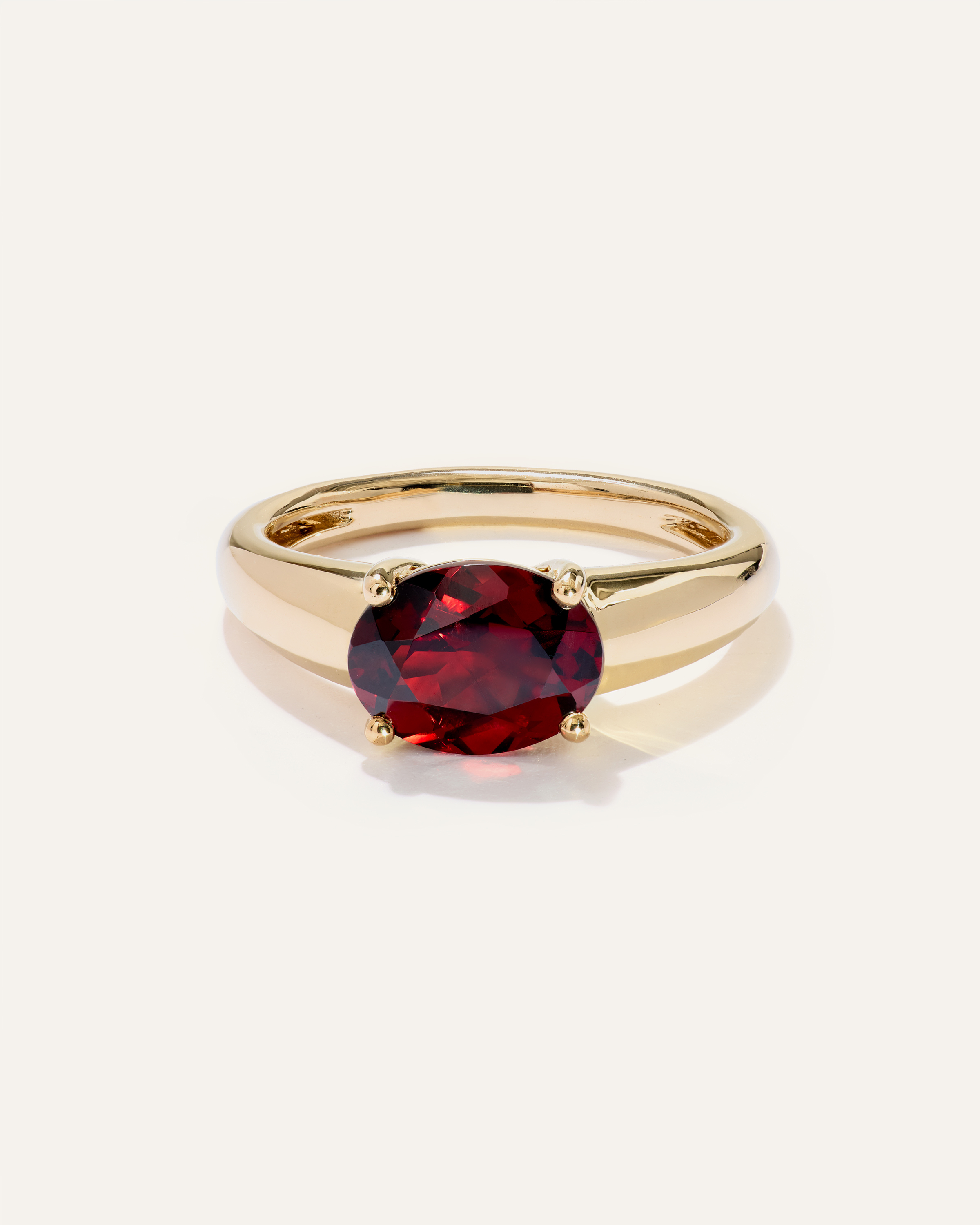 14k Gold Gemstone Vintage Inspired Ring in Yellow Gold