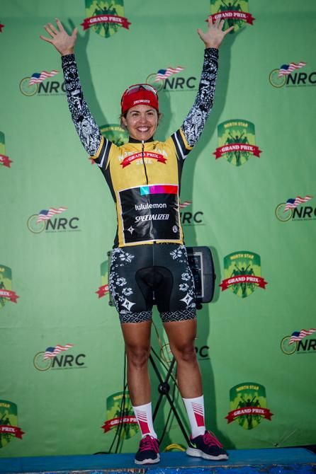 Carmen Small (Specialized-Lululemon) moves into the women&rsquo;s race lead