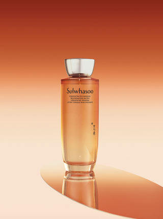 sulwhasoo ginseng rejuvenating water in front of a backdrop