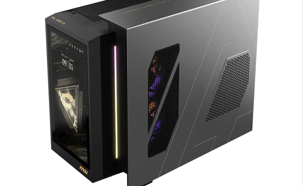'Like a half-molted lobster': MSI redefines what an all-in-one PC is with a barebone PC that includes a 13.3-inch touchscreen, RTX 5080X, and a weird PS3-esque appendage