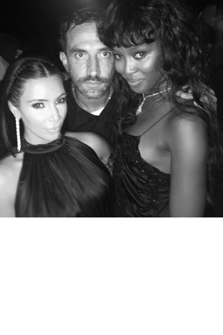 Kim Kardashian, Naomi Campbell and Riccardo Tisci