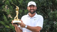 Scottie Scheffler with the Players Championship trophy