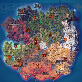 Fortnite Characters map for Season 4 of Chapter 5