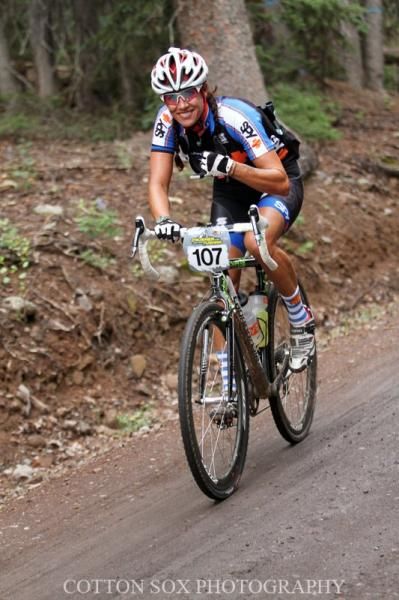 Spy rider Nicole Duke enjoying her crusher experience.