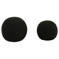 Black Sphere Pillow, Kathy Kuo Home