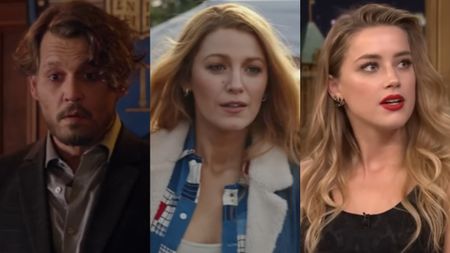 From left to right: Johnny Depp in The Professor, Blake Lively in It Ends With Us and Amber Heard on The Tonight Show. 