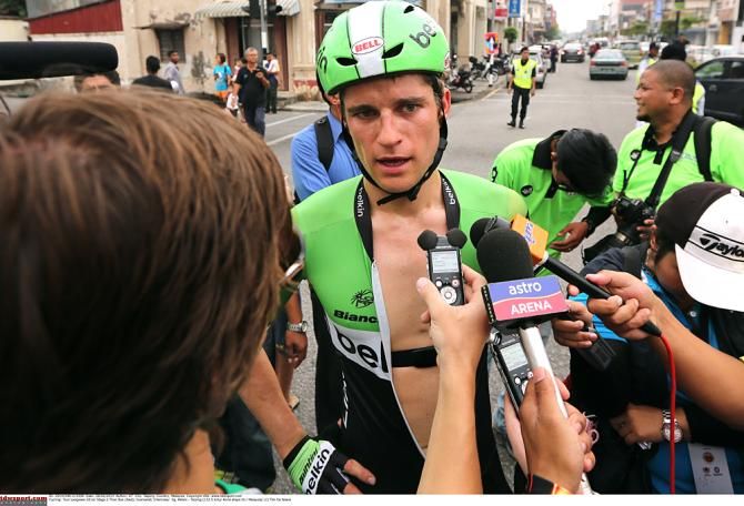 Theo Bos (Belkin) interviewed after his stage win