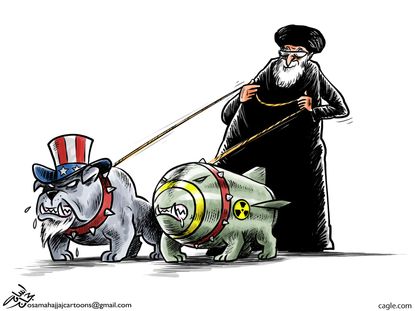 Political cartoon World U.S. Iran nuclear world