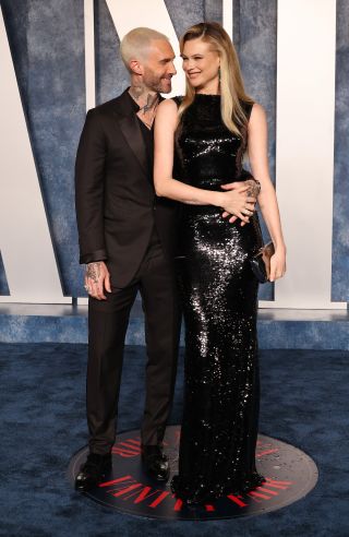 behati prinsloo and adam levine at the vanity fair oscar party in 2023