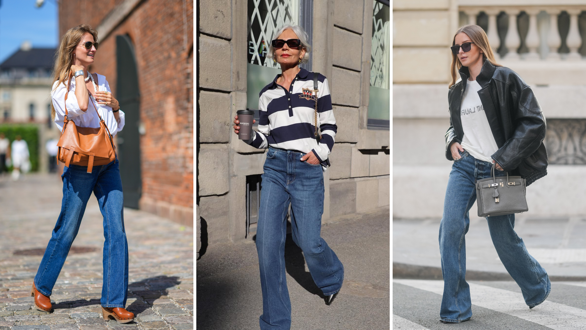 influencers wearing flared jeans