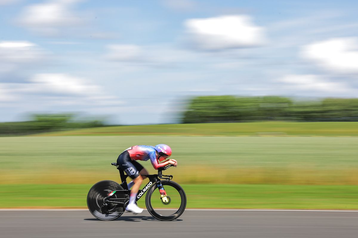 Picture by Alex Whitehead/SWpix.com - 21/06/2023 - Cycling - 2023 British National Road Championships - Croft Circuit, Darlington, England - Women's Elite Time Trial - Elizabeth Holden of UAE Team ADQ