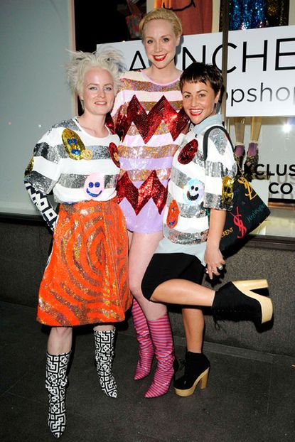 Louise Gray and Jaime Winstone at the Louise Gray for Topshop launch party in London