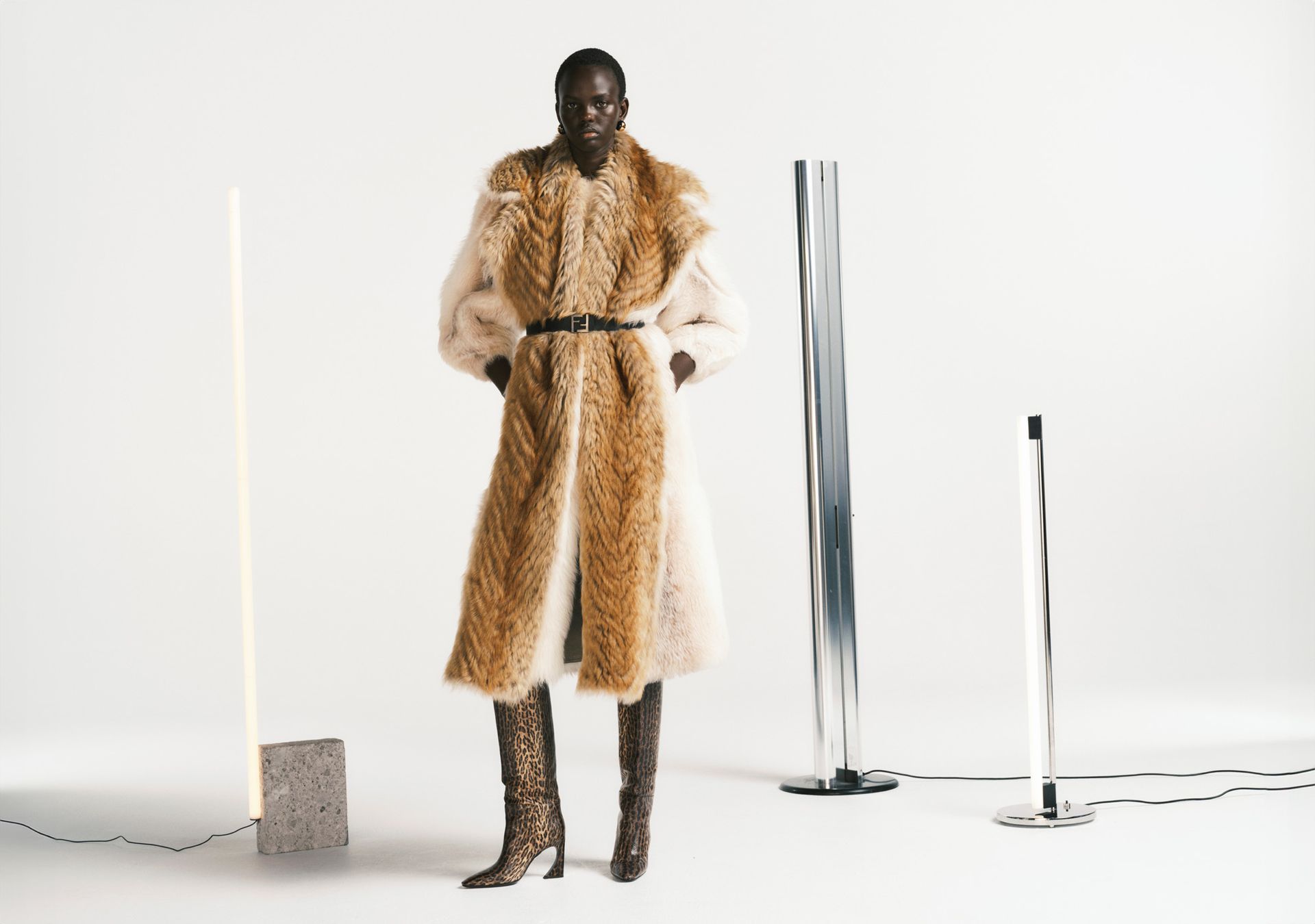 Model wears Fendi A/W 2025