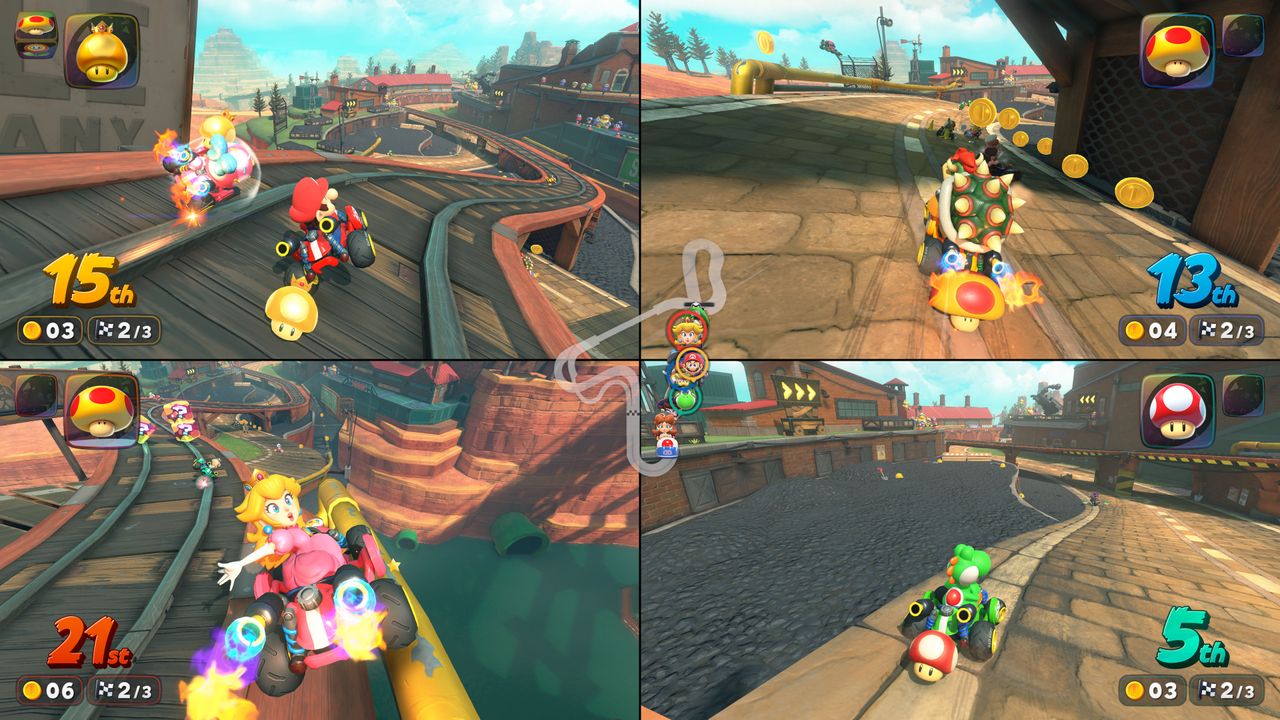 Best Switch 2 games; screens shots from Mario Kart World