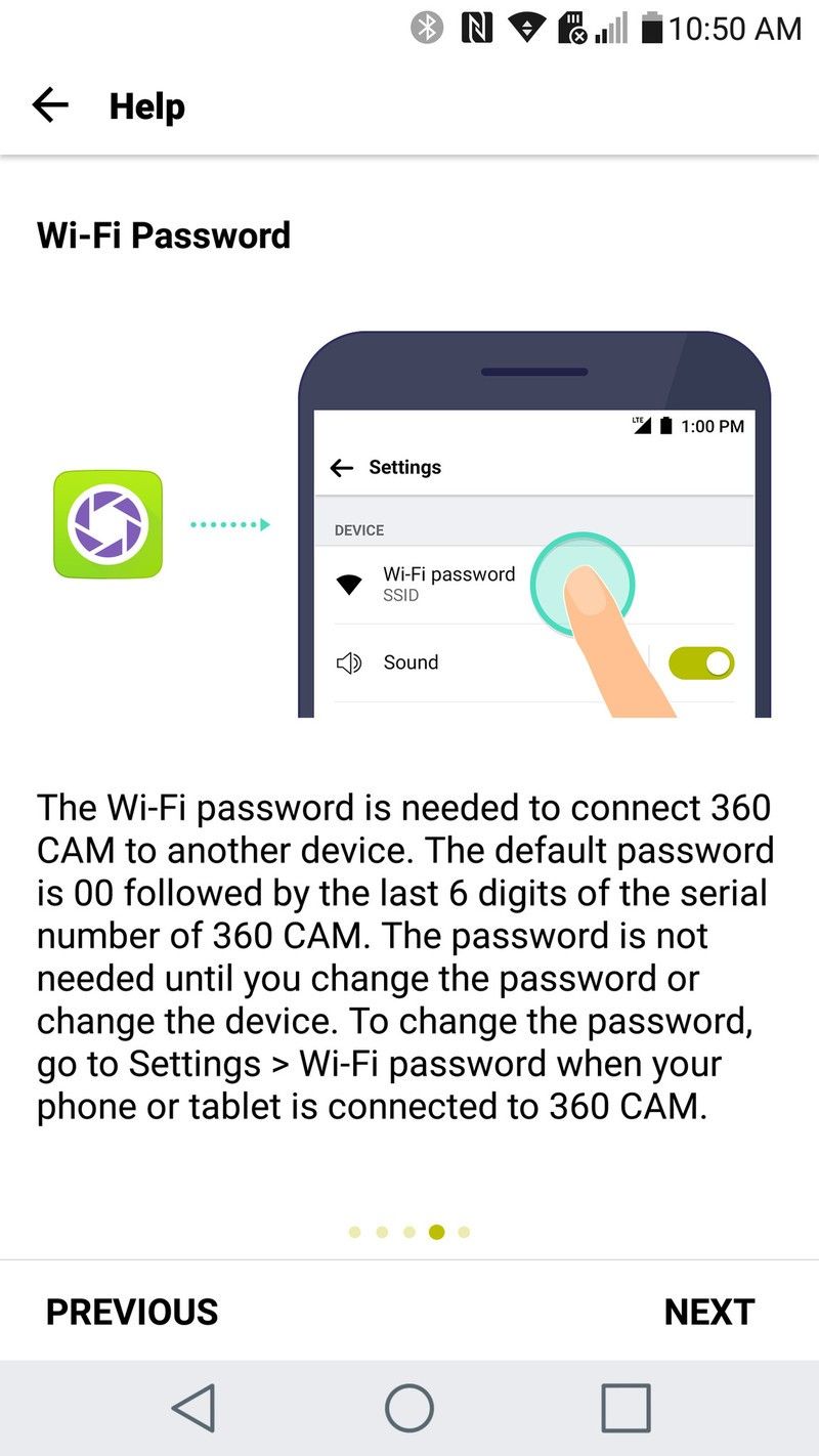 LG CAM 360 on Android