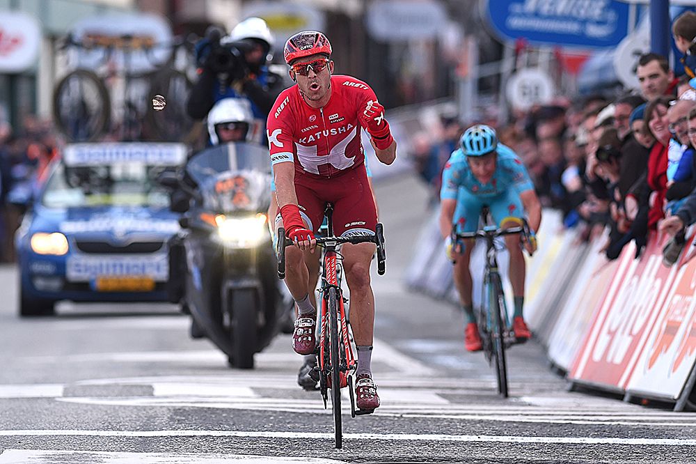 Alexander Kristoff (Katusha) wins the first stage of Three Days of De Panne