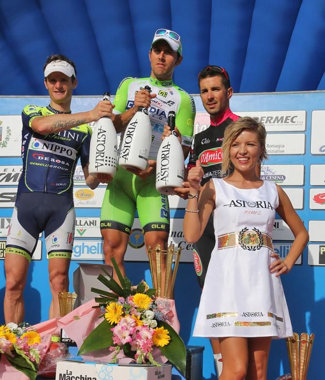 Sonny Colbrelli (Bardiani - CSF) on the top step of the podium