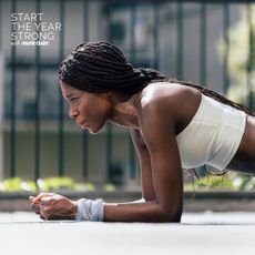 A woman doing a military fitness workout