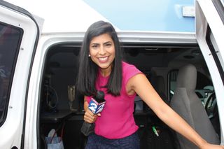 KPRC reporter Cathy Hernandez on assignment.