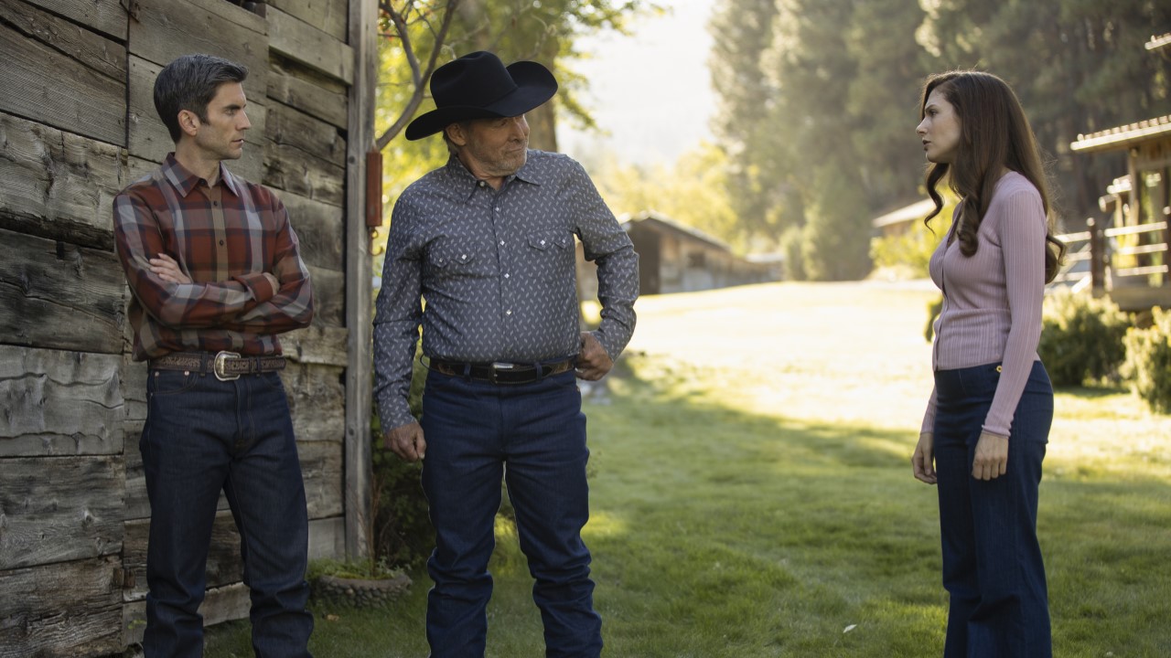 Jamie, Garrett and Christina outside on Yellowstone