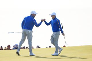 Lee Westwood and Matt Fitzpatrick at the Ryder Cup 2021