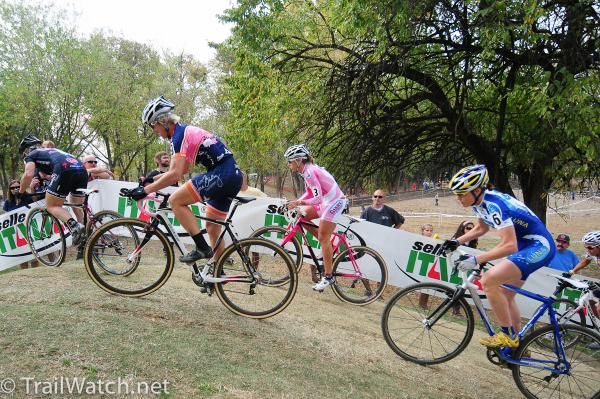 Georgia Gould (Luna Pro Team) rides in fifth position early in the race