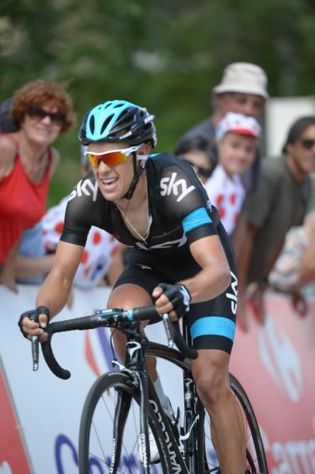 Richie Porte (Sky) finished second to teammate Chris Froome on the Tour's first day in the Pyrenees
