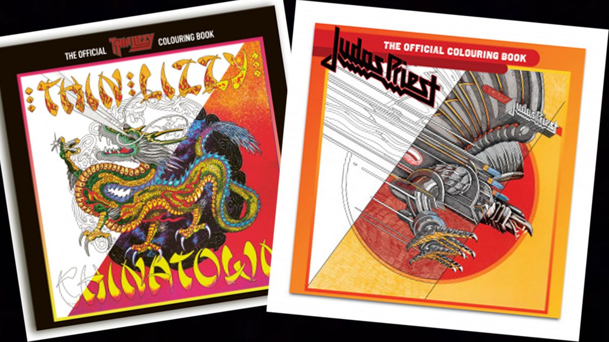 Megadeth and Thin Lizzy colouring books