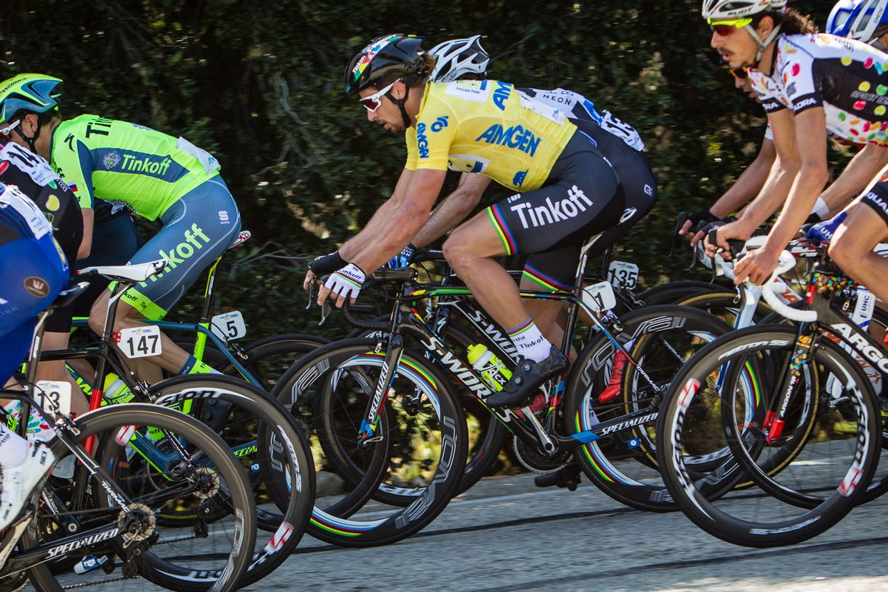 Peter Sagan (Tinkoff) riding in the pack