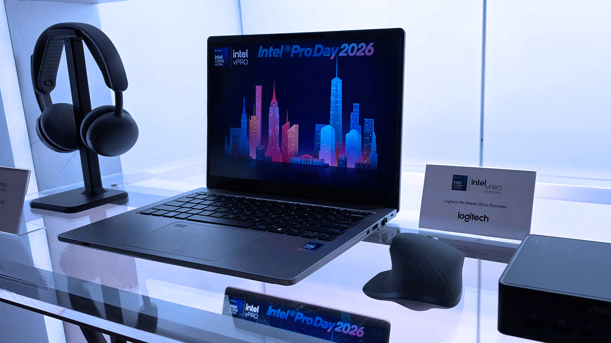 Intel vPro with Core Ultra Series 3 samples on display