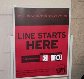 The Circuit City in Hawthorne, Calif., had 100 60GB PlayStation 3 consoles for the Thursday night launch.