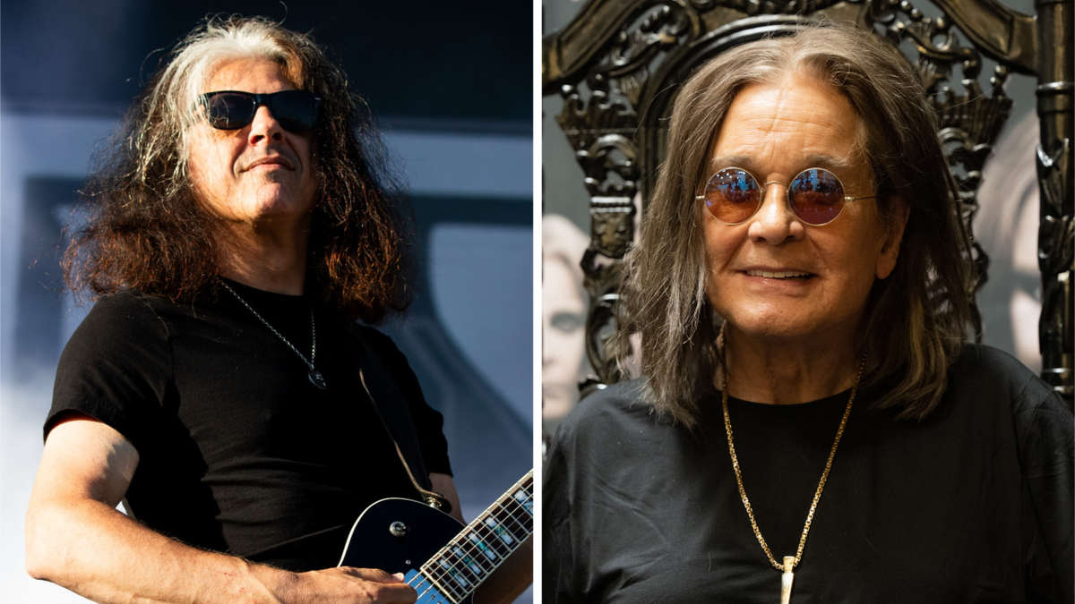 Alex Skolnick onstage with Testament in 2024 and Ozzy Osbourne in 2022