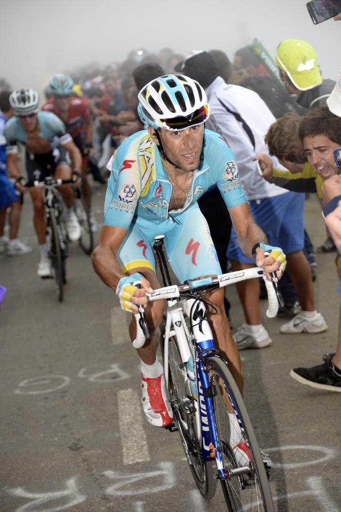 Vicenzo Nibali on the attack