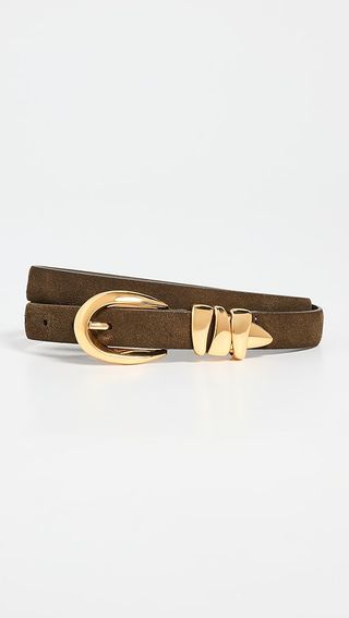 Madewell Triple Metal Keeper Suede Belt